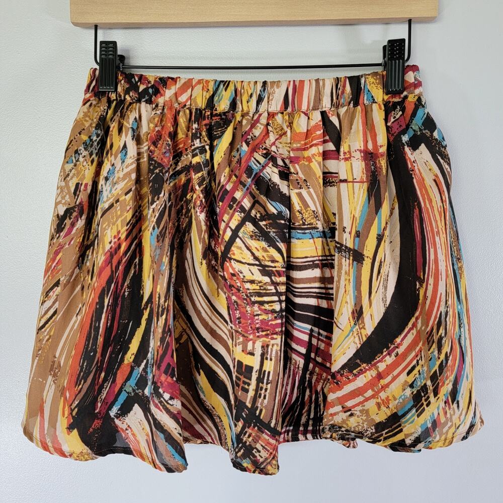 Wet Seal VTG Mini Skirt Juniors Sz M Artsy Art to Wear Cosplay Dopamine Festival